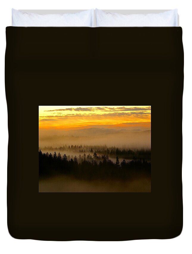 Sunrise Duvet Cover featuring the photograph The New Day by Ben Upham III