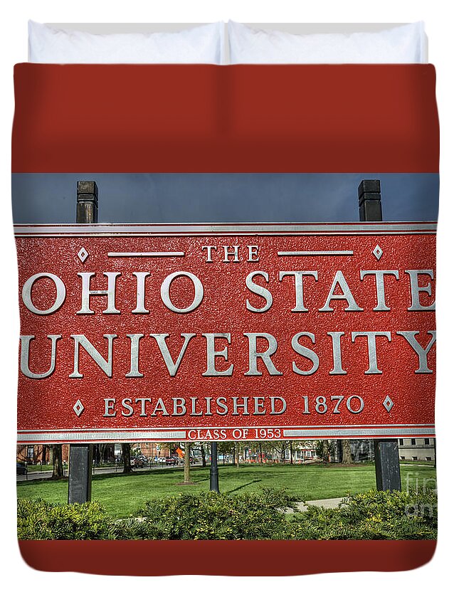 Ohio State Duvet Cover featuring the photograph The Ohio State University by David Bearden