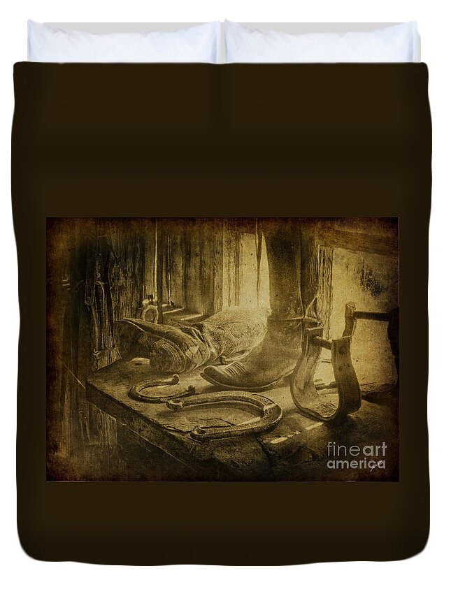 Old West Duvet Cover featuring the photograph The Old West by Erika Weber