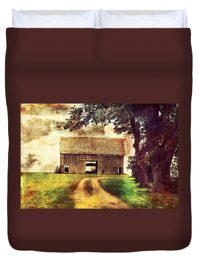 Farm Duvet Cover featuring the photograph The Other Side by Julie Hamilton