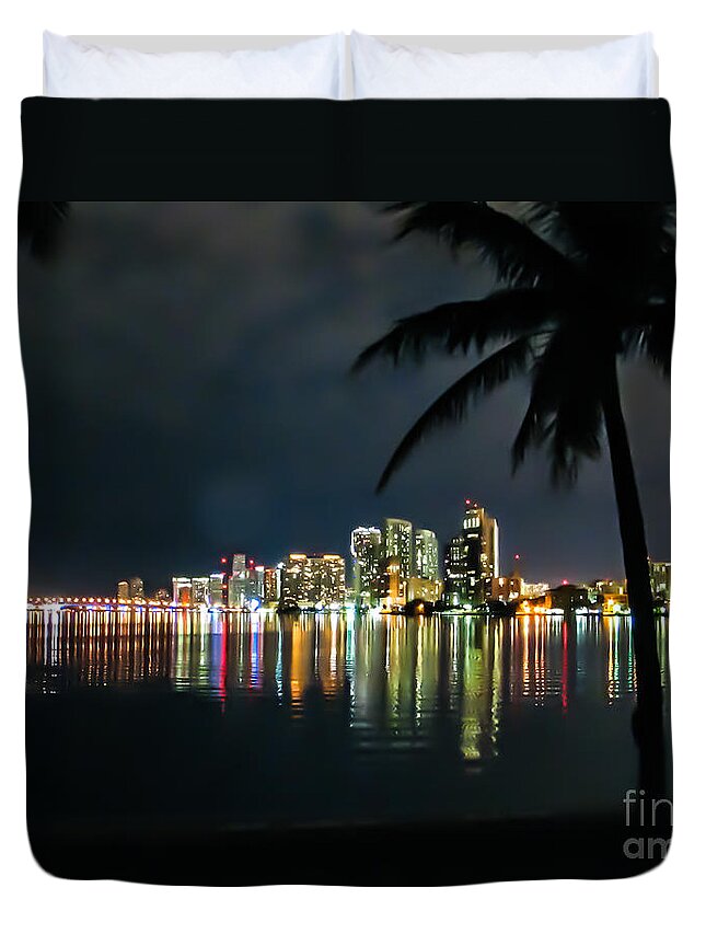 Architecture Duvet Cover featuring the photograph The Painted City by Rene Triay FineArt Photos