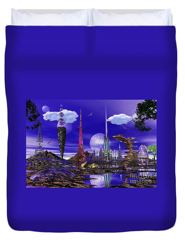 Landscape Duvet Cover featuring the photograph The Palace of Prax by Mark Blauhoefer