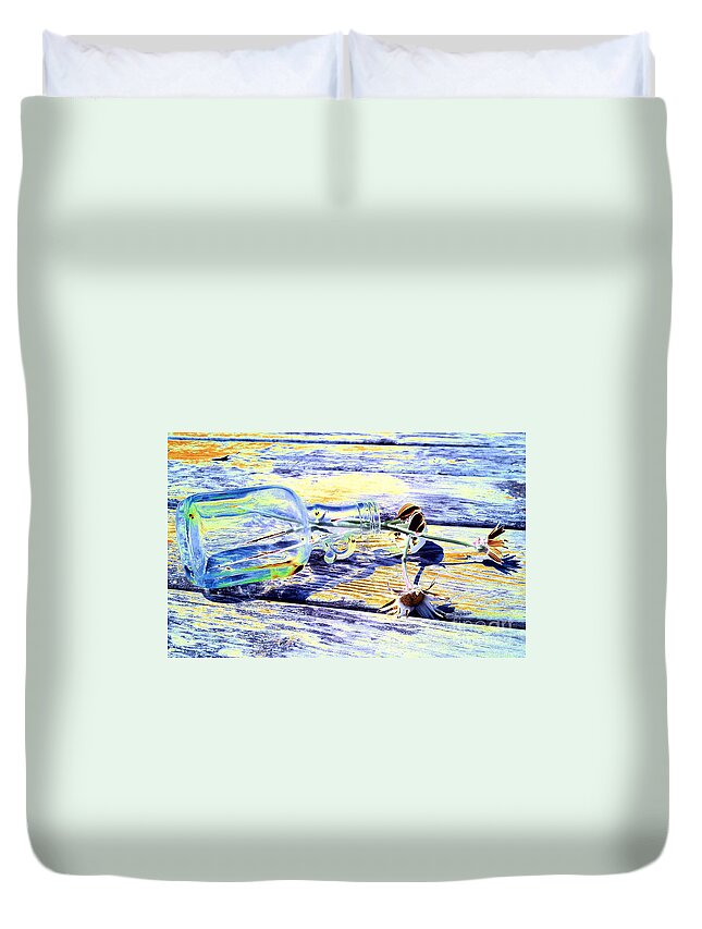 The Past Duvet Cover featuring the photograph Lay The Past Down Behind Me by Jacqueline McReynolds