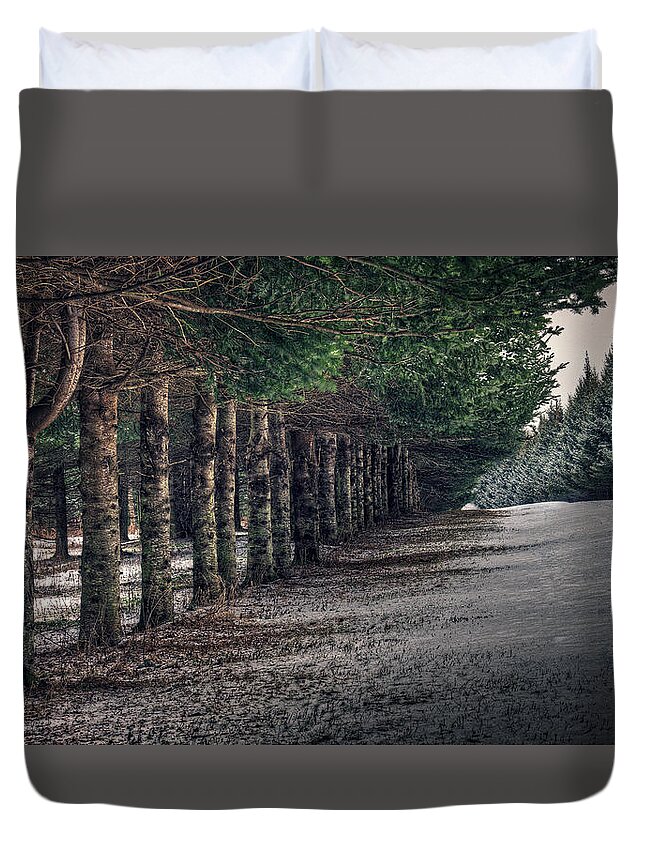 Trenton Duvet Cover featuring the photograph The Pines of Trenton by Everet Regal