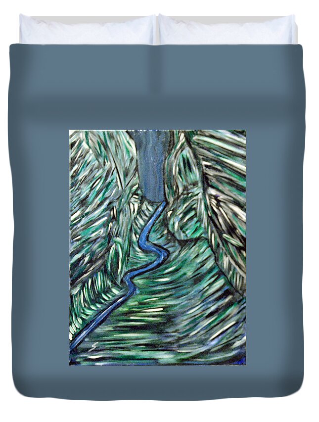 Question Duvet Cover featuring the painting The Question by Suzanne Surber