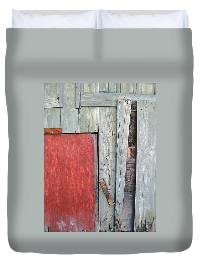 Door Duvet Cover featuring the photograph The Red Door by Pamela Patch