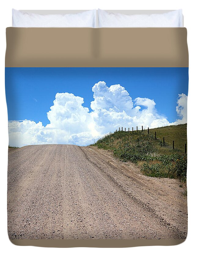 Road Duvet Cover featuring the photograph The Road To Nowhere by Shane Bechler