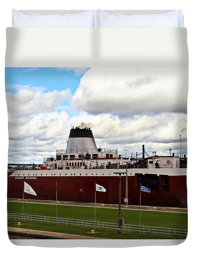 Roger Blough Duvet Cover featuring the photograph The Roger Blough of Duluth by Rachel Cohen