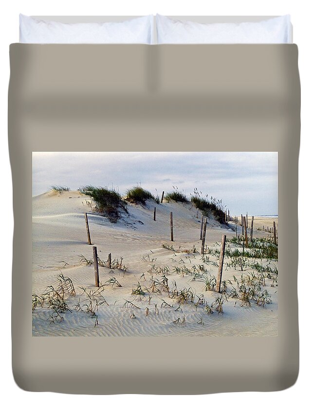 Obx Duvet Cover featuring the photograph The Sands of OBX II by Greg Reed