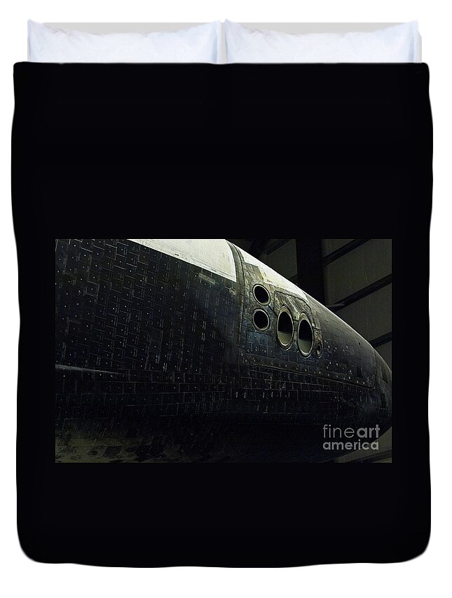 Space Shuttle Endeavour Duvet Cover featuring the photograph The Space Shuttle Endeavour at its final destination 18 by Micah May