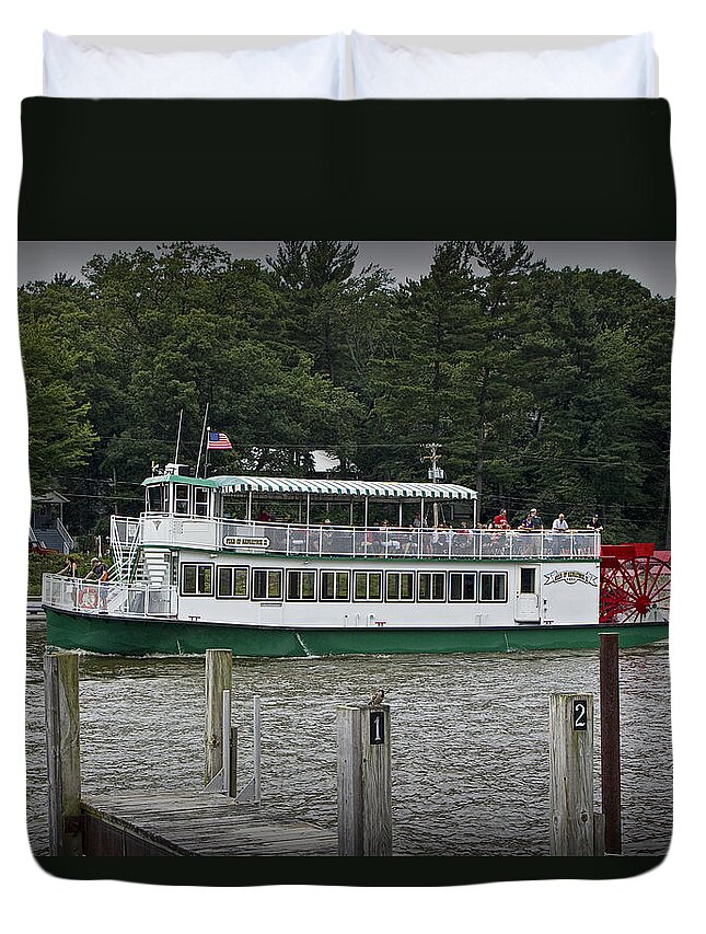 Cruise Duvet Cover featuring the photograph The Star of Saugatuck Paddle Boat by Randall Nyhof