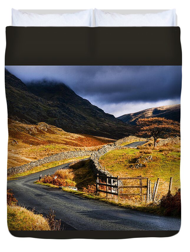 Autumn Duvet Cover featuring the photograph The Struggle by Neil Alexander Photography