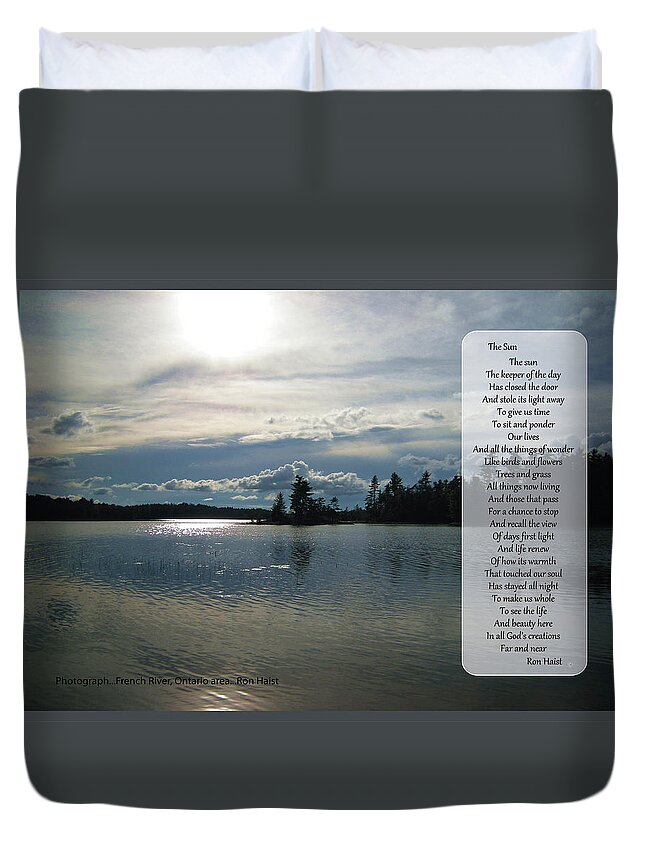 Life Duvet Cover featuring the photograph The Sun by Ron Haist