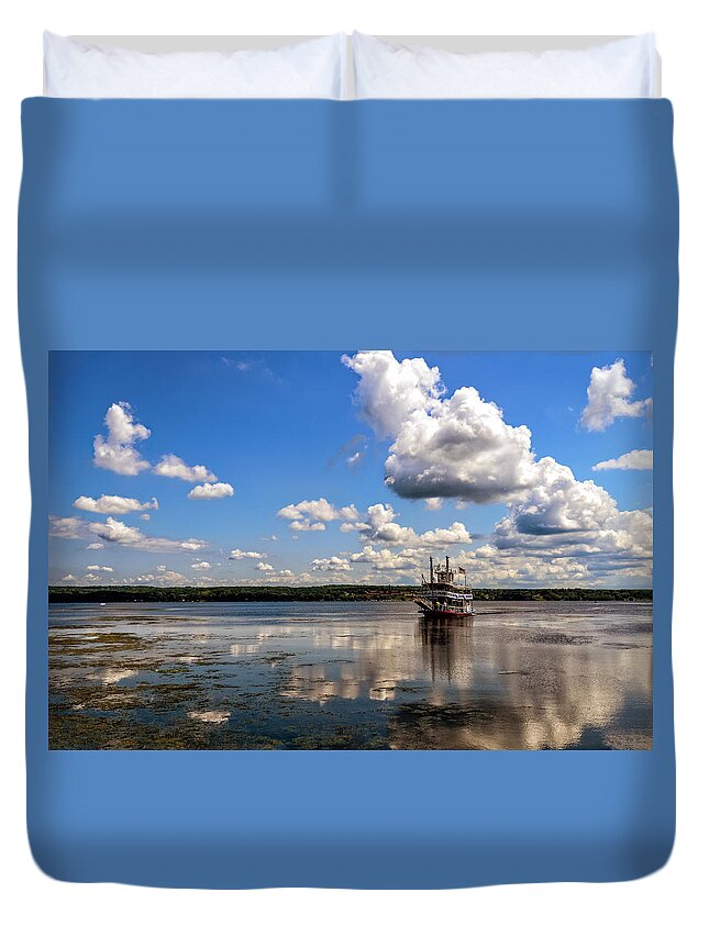 Steamboat Duvet Cover featuring the photograph The Tour by Mark Papke
