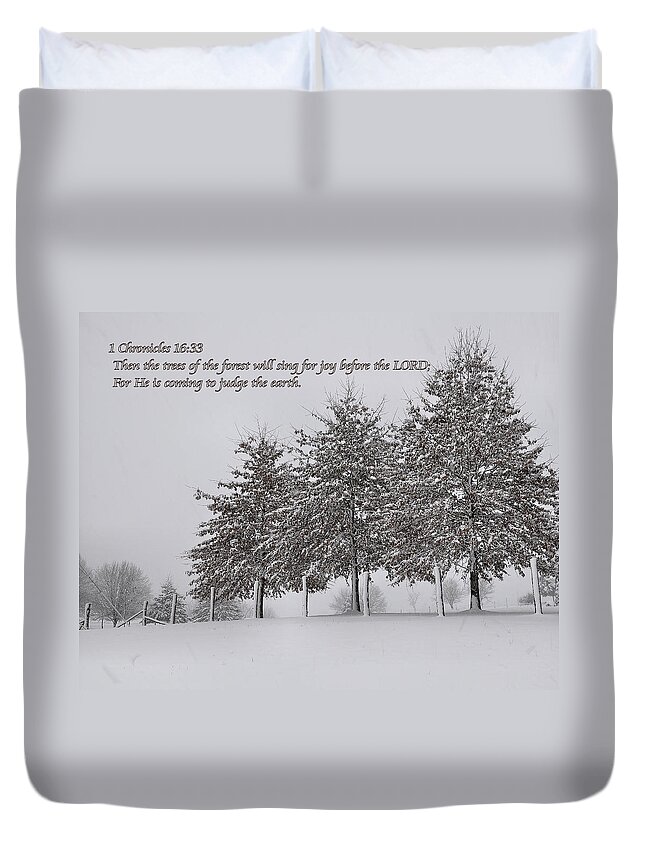 Trees Duvet Cover featuring the photograph The Trees by Todd Hostetter