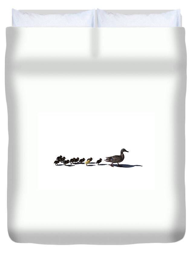 Animal Duvet Cover featuring the photograph The Ugly Duckling by Lars Lentz