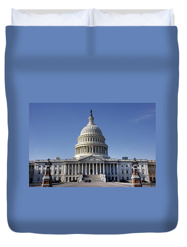 Kg Duvet Cover featuring the photograph The United States Capitol by KG Thienemann