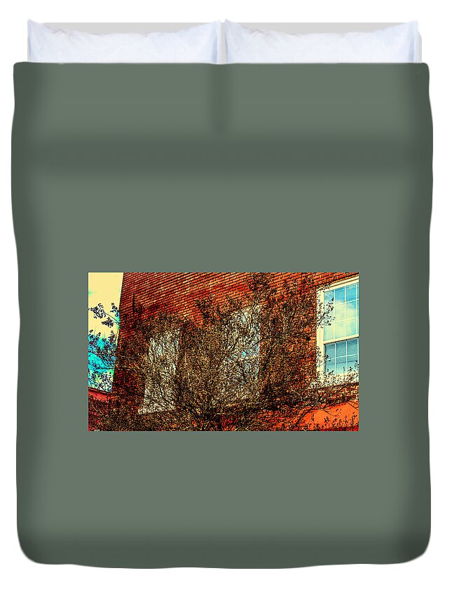 Building Duvet Cover featuring the photograph The View by Debra Forand