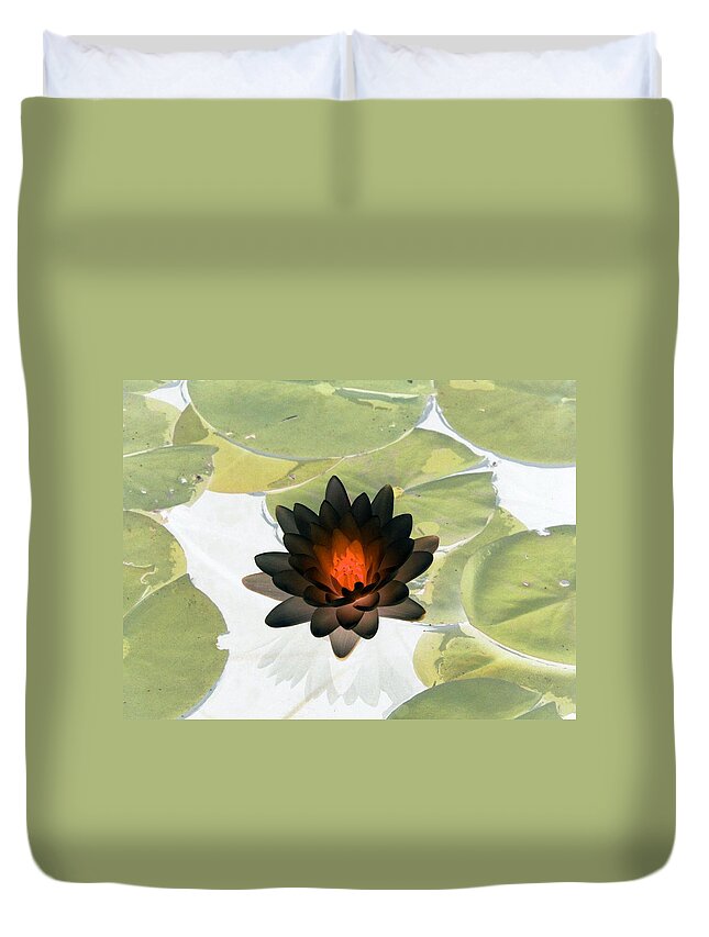 Water Lilies Duvet Cover featuring the photograph The Water Lilies Collection - PhotoPower 1034 by Pamela Critchlow