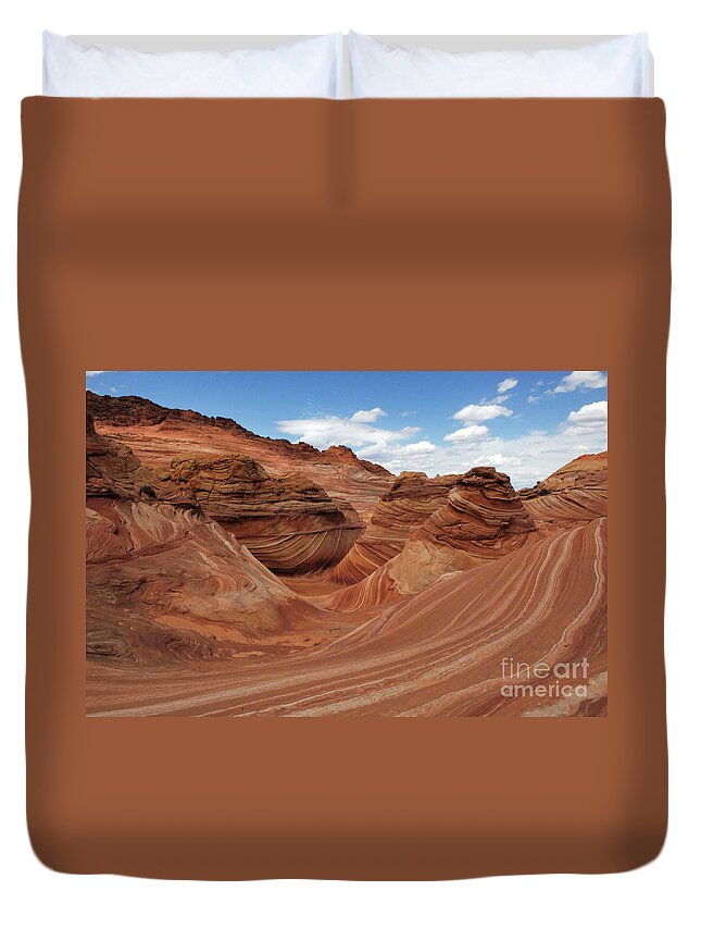 The Wave Duvet Cover featuring the photograph The Wave Center Of The Universe by Bob Christopher