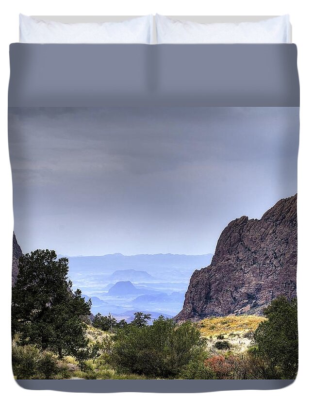 Big Bend Duvet Cover featuring the photograph The Window View by Dave Files