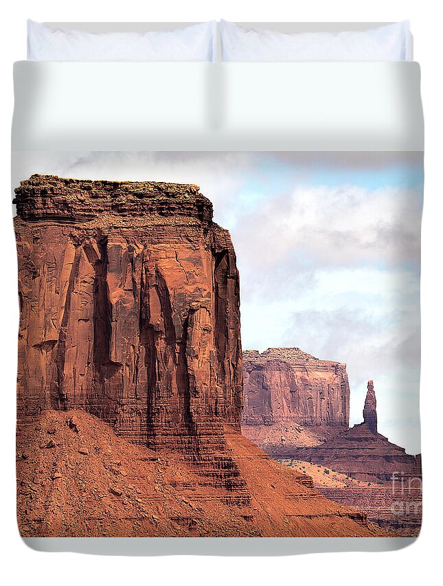 Red Rocks Duvet Cover featuring the photograph There Must be Kings by Jim Garrison