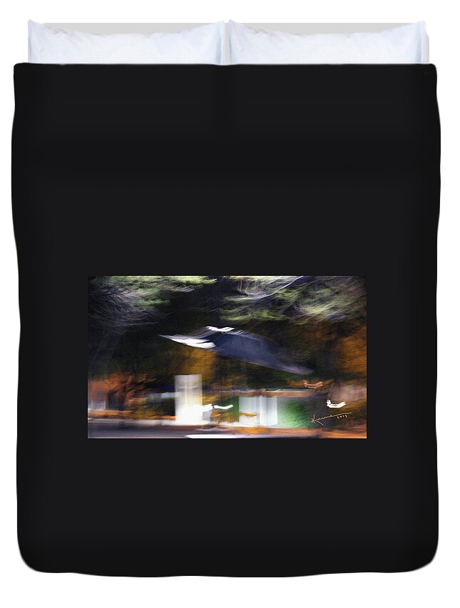 Saucer Duvet Cover featuring the photograph They Are Here by Kume Bryant