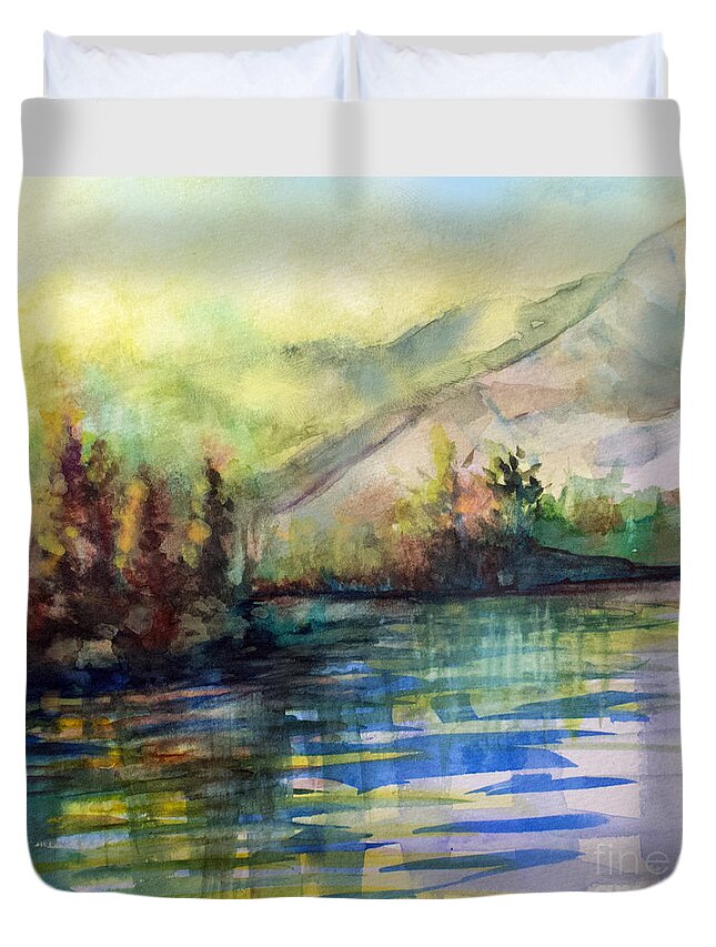 Water Duvet Cover featuring the painting Thinking of Sargent by Allison Ashton