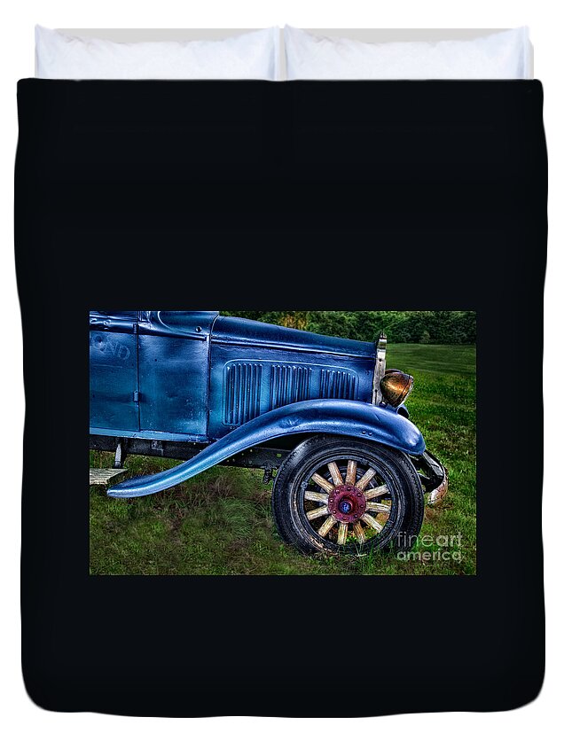 Old Duvet Cover featuring the photograph This Old Car by Susan Candelario