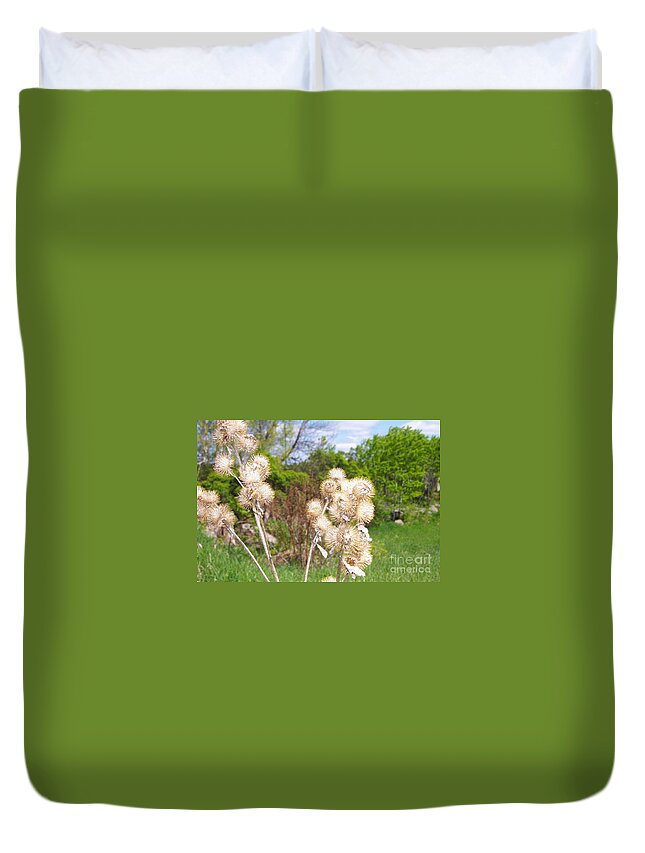 Thistle Duvet Cover featuring the photograph Thistle Me This by Mary Mikawoz