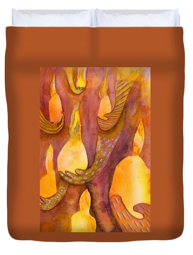 Light Duvet Cover featuring the painting Those who light our way by Suzy Norris