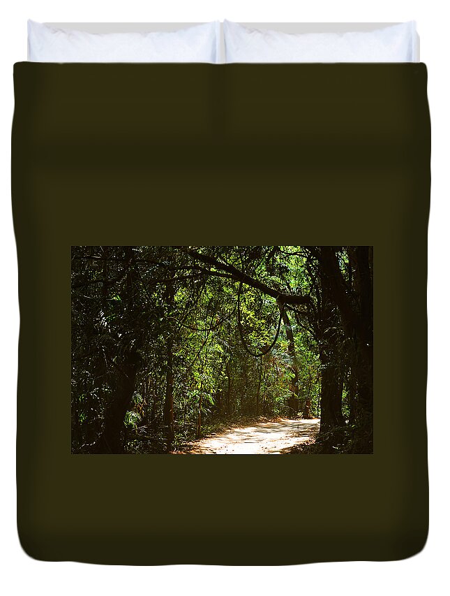 India Duvet Cover featuring the photograph Through the Jungles by Jenny Rainbow