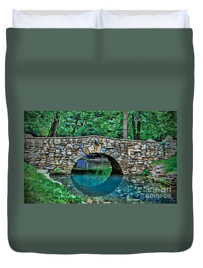 Tunnel Duvet Cover featuring the photograph Through the Tunnel by Elizabeth Winter