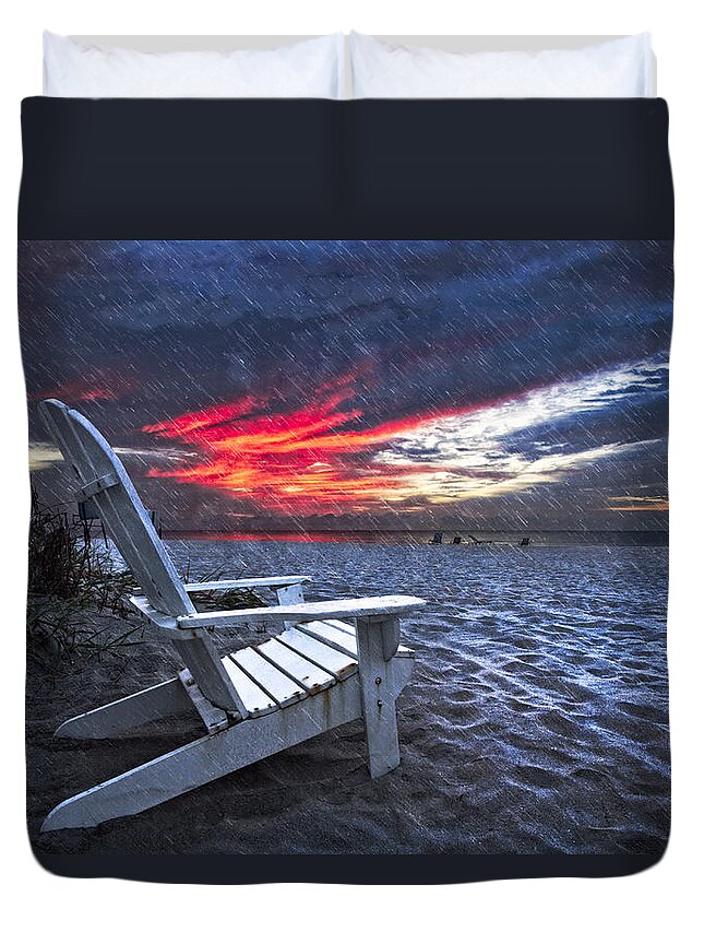 Clouds Duvet Cover featuring the photograph ThunderDawn by Debra and Dave Vanderlaan