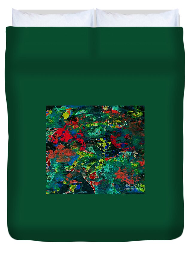 Tide Pool Duvet Cover featuring the painting Tide Pool by Jacqueline McReynolds