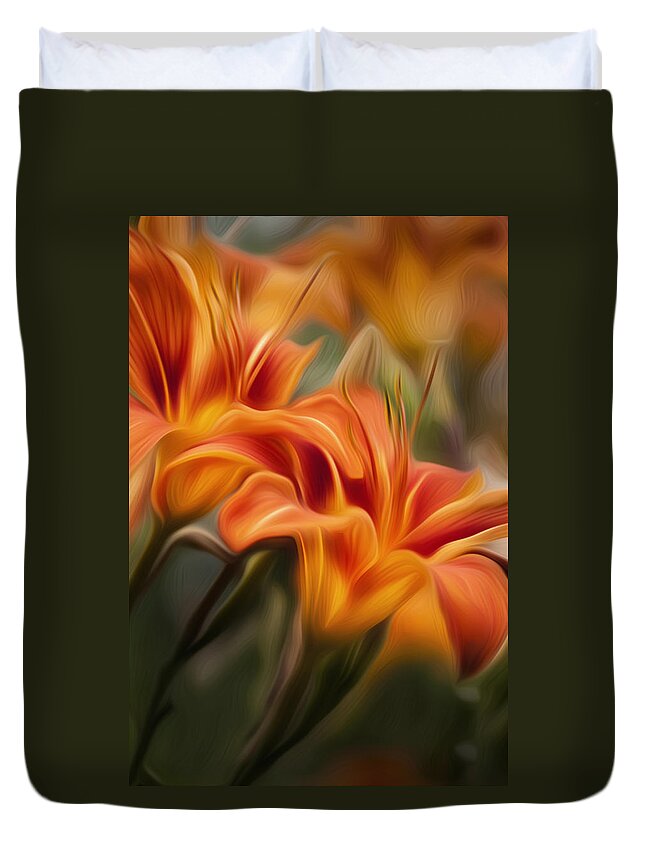 Lilly Duvet Cover featuring the photograph Tiger Lily by Bill Wakeley