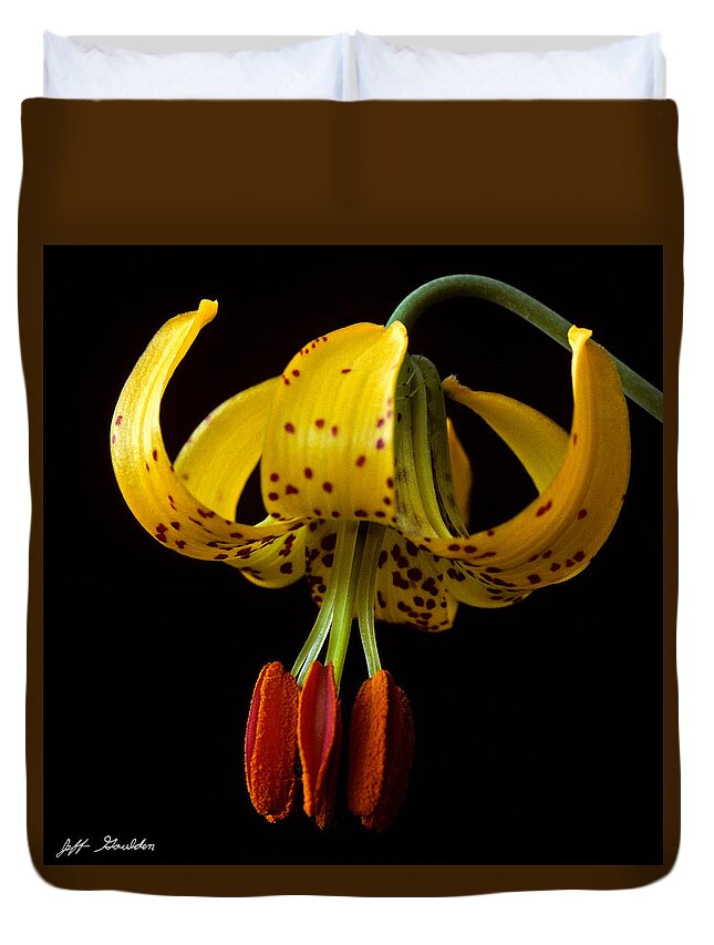 Beauty In Nature Duvet Cover featuring the photograph Tiger Lily by Jeff Goulden