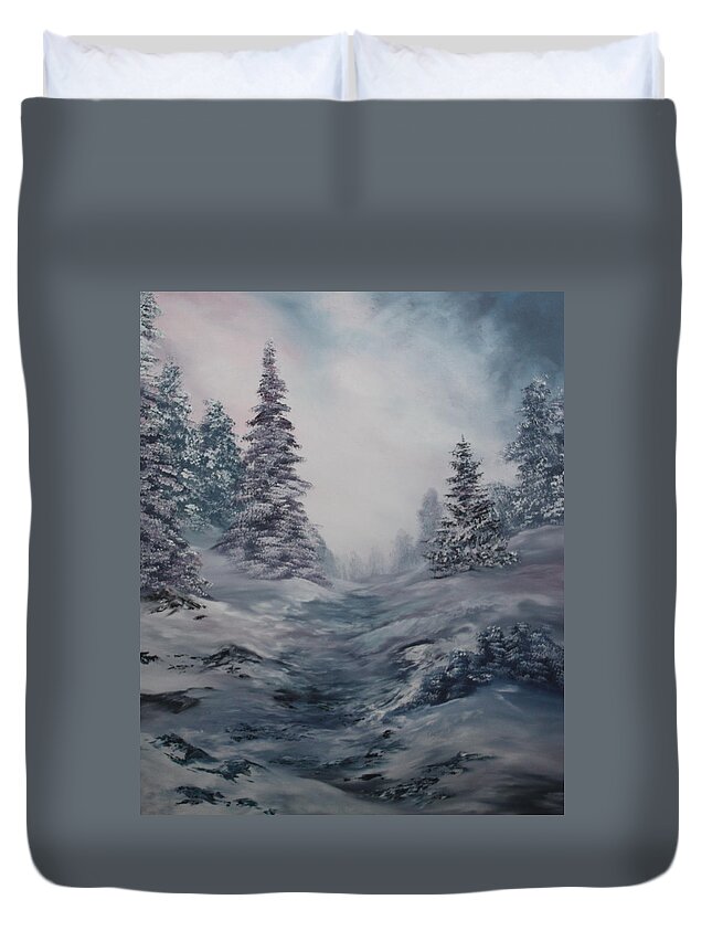 Cannock Chase Duvet Cover featuring the painting The Best Time Of Year by Jean Walker