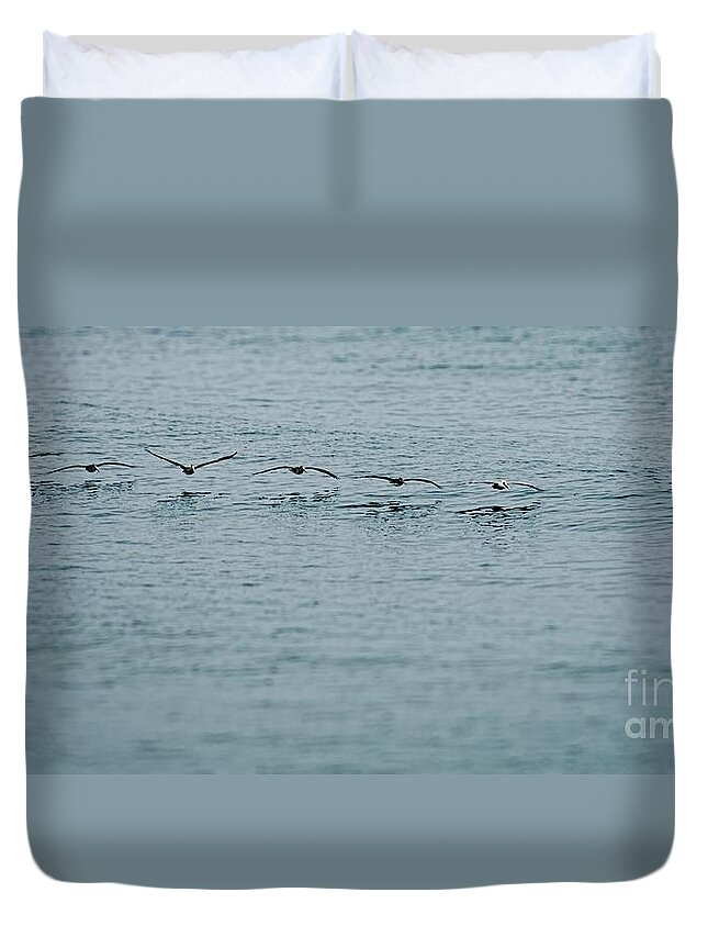Six Duvet Cover featuring the photograph Time To Go Fishing by Peggy Hughes