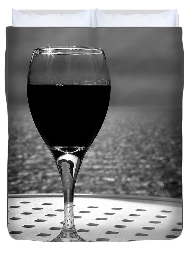 Wine Duvet Cover featuring the photograph Time to Relax by Lucinda Walter