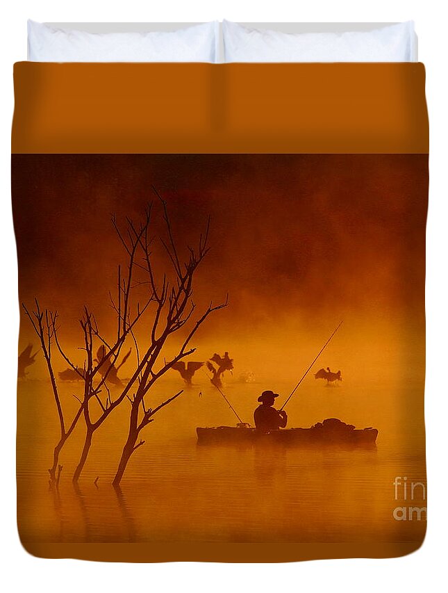 Sunrise Duvet Cover featuring the photograph Time to Spread my Wings and Fly by Elizabeth Winter