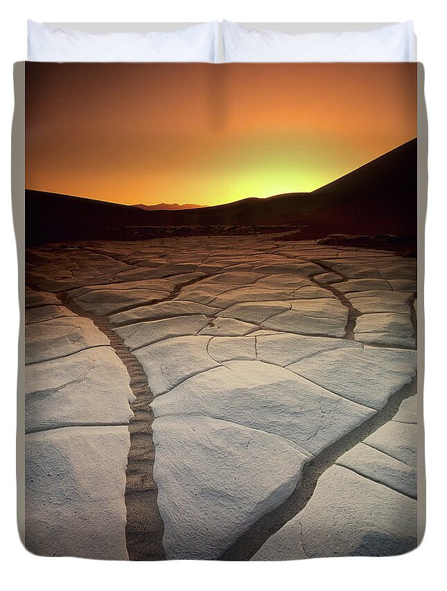 Sunrise Duvet Cover featuring the photograph Timeless Death Valley by Bob Christopher