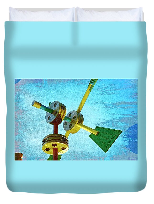 Toys Duvet Cover featuring the photograph Tinkertoys by Laurie Perry