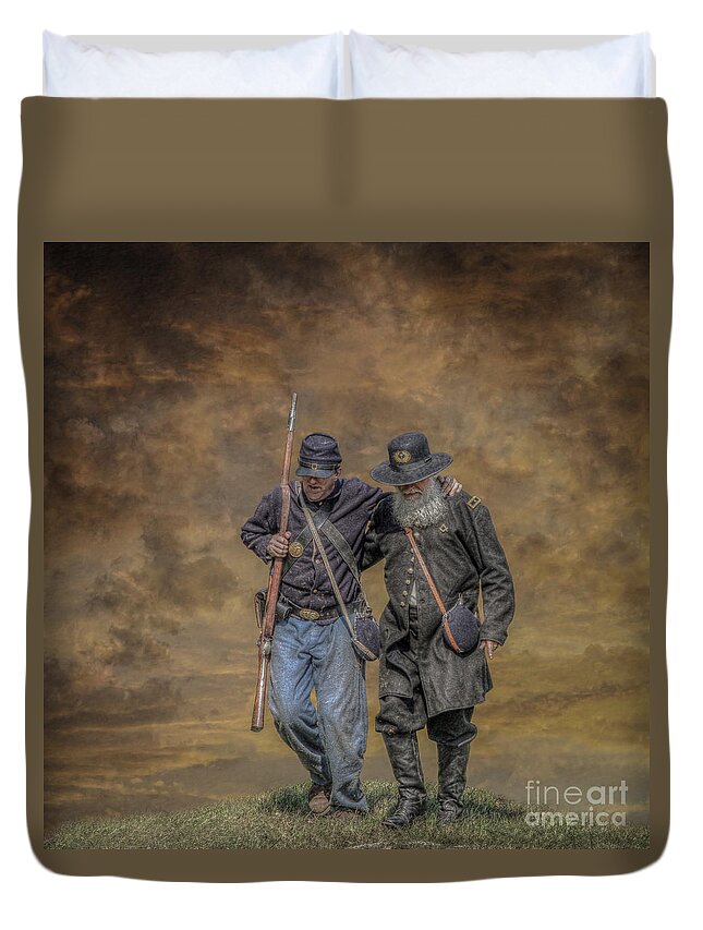 To Serve As Christ Would Duvet Cover featuring the digital art To Serve As Christ Would by Randy Steele