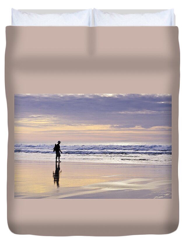 Beach Duvet Cover featuring the photograph To Walk On The Sky by Priya Ghose