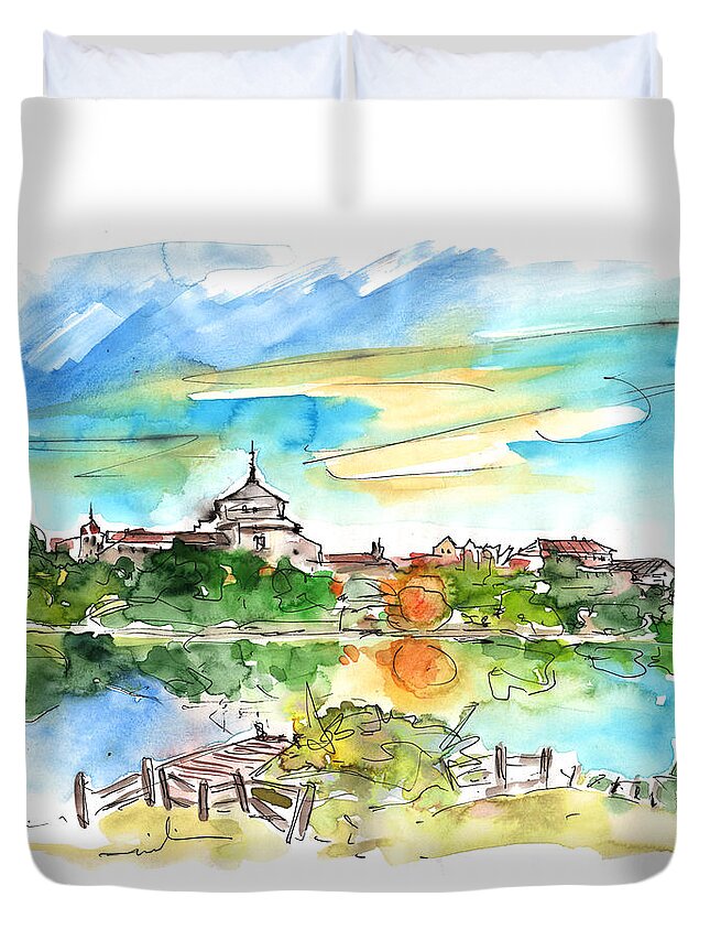 Travel Duvet Cover featuring the painting Toledo 03 by Miki De Goodaboom