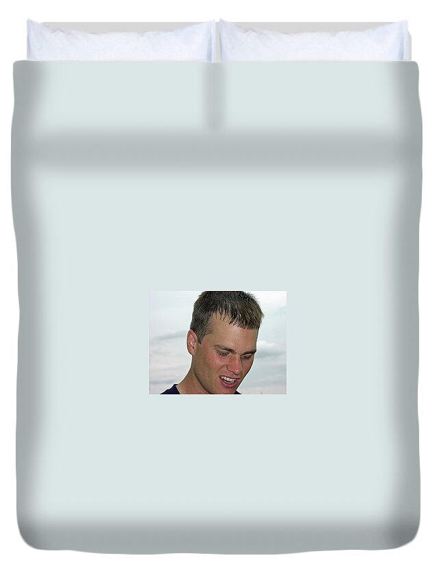 Tom Brady Duvet Cover featuring the photograph Tom Brady by Mike Martin