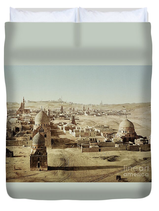 Tombs Duvet Cover featuring the photograph Tombs Of The Mamelukes, Cairo, Egypt by Getty Research Institute