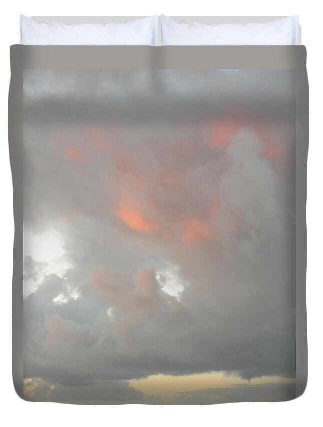 Tornado Duvet Cover featuring the photograph Tornado Starting by Gallery Of Hope 