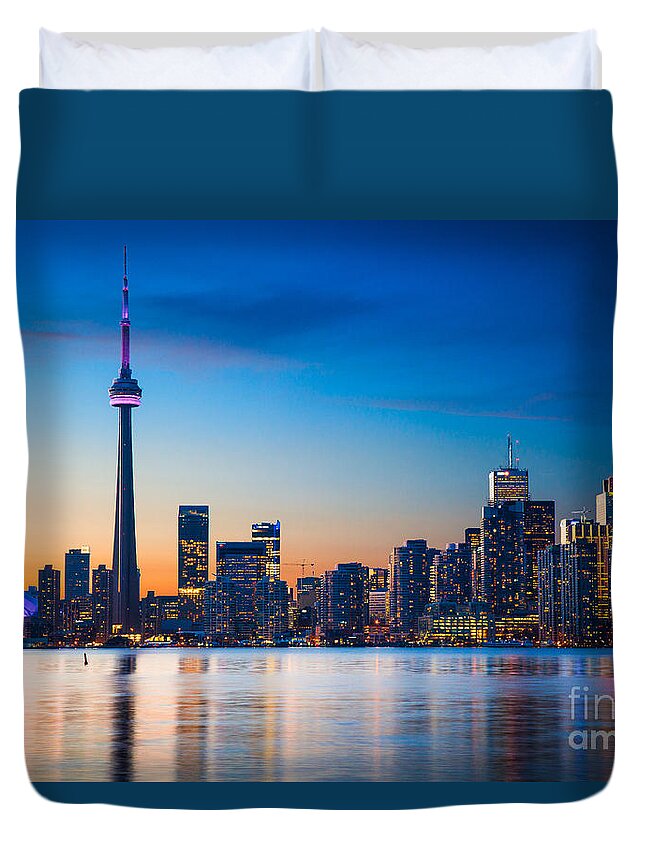 America Duvet Cover featuring the photograph Toronto from Centre Island by Inge Johnsson